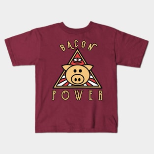 Bacon Power Illuminati Kids T-Shirt